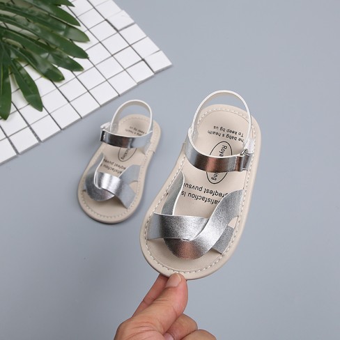 2023 fashion leather sandals baby girl  for toddler