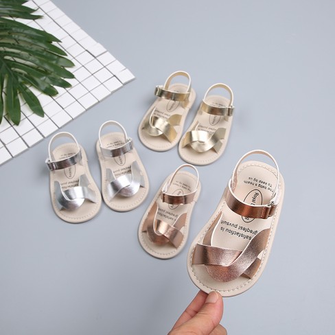 2023 fashion leather sandals baby girl  for toddler