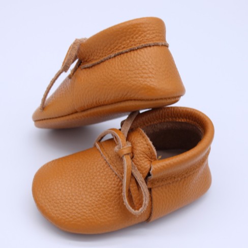 2023 soft sole brown leather baby toddler moccasin shoes