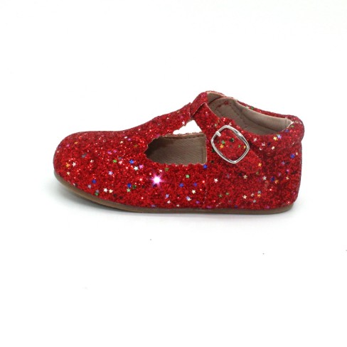2023  Christmas holiday girls kids bridal shoes red glitter