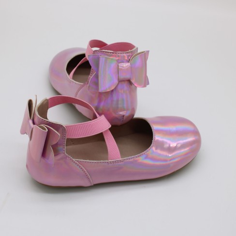2023  ballet flats shinny kids sweet girl shoes with bow