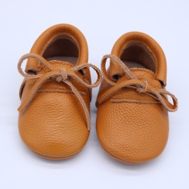 2023 soft sole brown leather baby toddler moccasin shoes