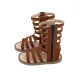 fashion high tops genuine leather kids sandal for 2023 summer