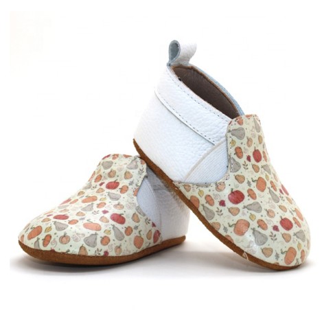 2023 soft 3D printing leather mocassin shoes for baby