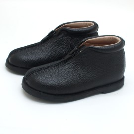 2023   genuine leather kids shoes size 7 with zipper