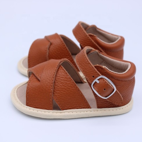 2023  leather toddler girls summer sandals