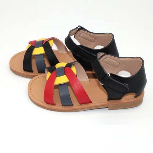 2023 ized rainbow genuine leather girls children fancy sandals