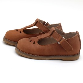 2023 ized oil waxed leather kids girls' summer shoes