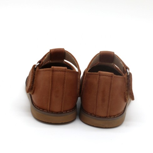 2023 ized oil waxed leather kids girls' summer shoes