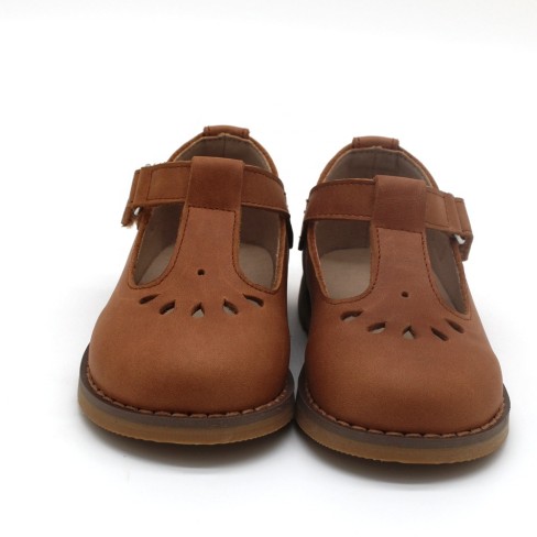 2023 ized oil waxed leather kids girls' summer shoes