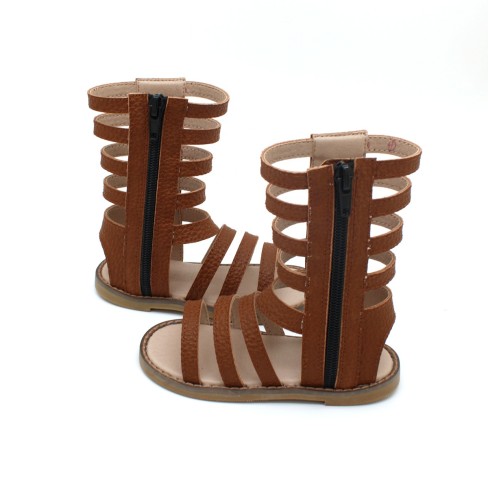 fashion high tops genuine leather kids sandal for 2023 summer
