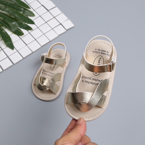 2023 fashion leather sandals baby girl  for toddler