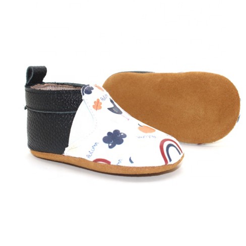 2023 soft 3D printing leather mocassin shoes for baby