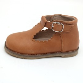 2023 baby hard sole tbars leather shoes for toddler girls