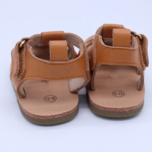 2023  brown leather baby boy sandals shoes kids