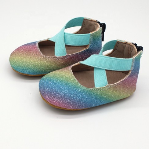2023  rainbow glitter baby toddler ballet flats