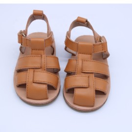 2023  brown leather baby boy sandals shoes kids