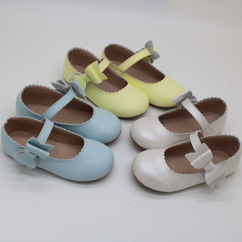 2023 bow leather shoes for kids girl 1 to 5 years old for boutique