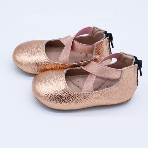 2023  leopard print leather ballet flats for kids girls
