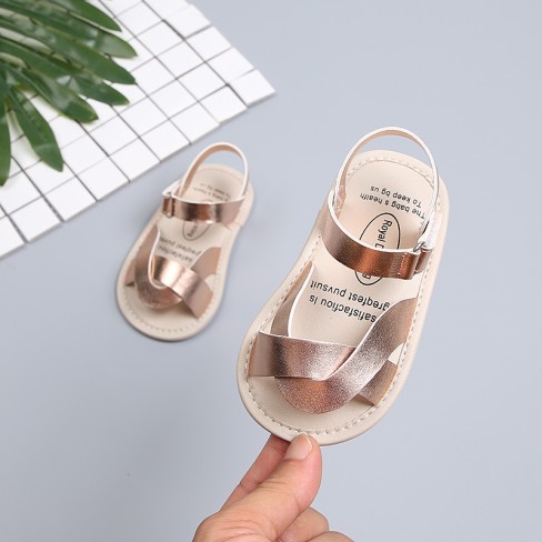 2023 fashion leather sandals baby girl  for toddler