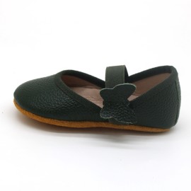 girls green leather infant and toddler shoes soft sole