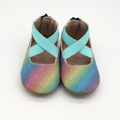 2023  rainbow glitter baby toddler ballet flats