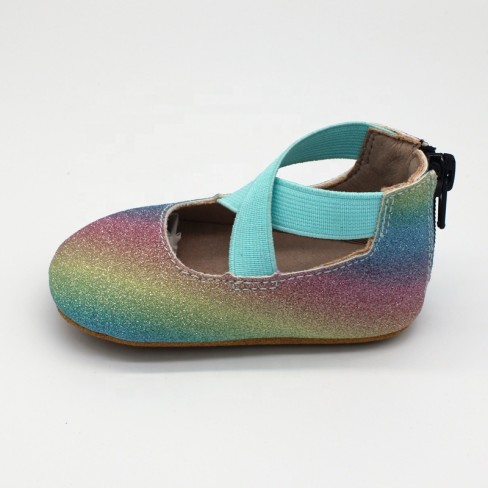 2023  rainbow glitter baby toddler ballet flats
