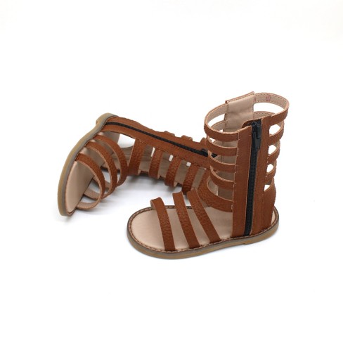 fashion high tops genuine leather kids sandal for 2023 summer